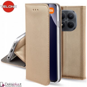 Telone atverčiamas dėklas - auksinės spalvos (Xiaomi Redmi Note 15 5G/4G/Poco M8 5G)